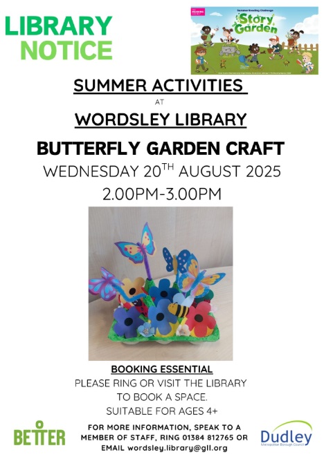 Wordsley Library - Butterfly Garden Craft